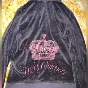 juicy couture size XS 💕✨ sweatsuit zip-up with pink decals and rhinestones